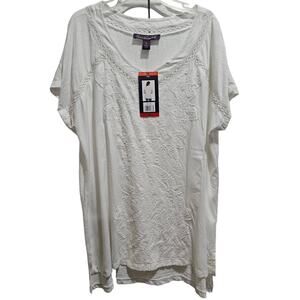 Gloria Vanderbilt TOP SIZE Medium White Women New